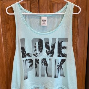 PINK Victoria’s Secret Tank Top. Size medium. Blue color.